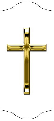 DARAY-C-510-GD-WT Gold Single Cross White